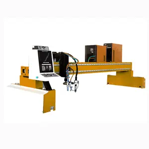 digitally controlled cutting machine gantry cnc plasma and flame cutter cutting square tube