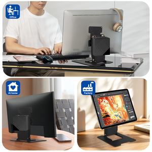 <span class=keywords><strong>Support</strong></span> d'écran en métal noir Wearson VESA 75x75 100x100, <span class=keywords><strong>support</strong></span> de bureau pour écran tactile LCD <span class=keywords><strong>24</strong></span> <span class=keywords><strong>pouces</strong></span> et <span class=keywords><strong>PC</strong></span> tout-en-un - Product Image 4