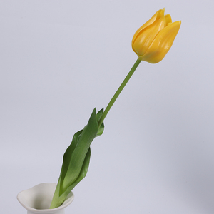 Flores Artificiales al por Mayor, Tulipanes Realistas Pequeños en Maceta <span class=keywords><strong>de</strong></span> Vidrio, Arreglos Personalizados, Ramos <span class=keywords><strong>de</strong></span> Flores, Material <span class=keywords><strong>de</strong></span> <span class=keywords><strong>PVC</strong></span>, para Interiores y Exteriores - Product Image 4