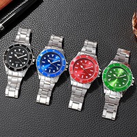 Montre Homme Quartz de Luxe, Marque Haut de Gamme, en Acier Inoxydable Doré, Étanche