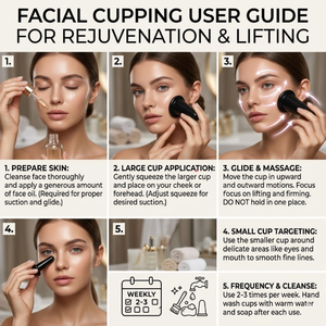 Juego de terapia de ventosas faciales de 2 piezas, masajeador de ventosas faciales anticelulitis de silicona para eliminar arrugas, ventosas de silicona negras - Product Image 4