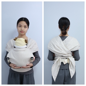 <span class=keywords><strong>Marsupio</strong></span> Ergonomico per Neonati in Cotone-Lino, Fascia Porta Bebè Leggera <span class=keywords><strong>con</strong></span> Certificazione CPC - Product Image 2