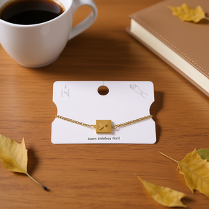 Bracciale in Acciaio Inossidabile con Targhetta Lettera X 12x14cm, Bracciale Charm alla Moda - Product Image 2