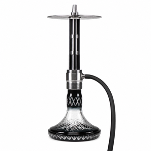 Cachimba de Acero Inoxidable 304 de Alta Resistencia con Base de Vidrio Reforzado de 55cm, Manguera Única, para Salón/Bar, Venta al por Mayor OEM - Product Image 3