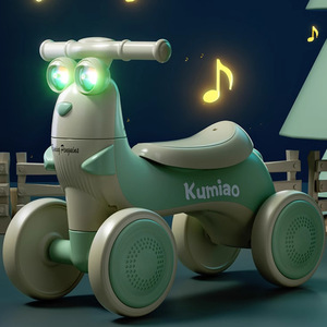 Kumiao Kids Four Wheel Balance Bike 12 Inch <b>Plastic</b> <b>Frame</b> Safe For 2-3 Years Old Children - Product Image 4