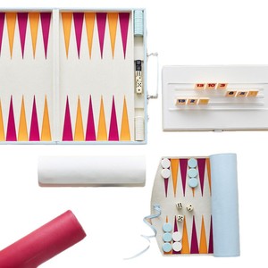 Tablero de Backgammon Occidental de Cuero PU, Estilo Europeo Americano, con Cierre <span class=keywords><strong>Enrollable</strong></span>, Portátil, Piezas de <span class=keywords><strong>Ajedrez</strong></span>, Gran Venta Transfronteriza - Product Image 4