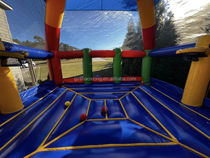 Castillo Hinchable Comercial Arcoíris Brincolines Saltarines Combo Trampolines con Techo para Niños Casa de Rebote Hinchable - Product Image 5