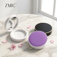 Boîtier compact rond noir et blanc personnalisé avec logo, miroir intégré, pour poudre, fard à joues et fard à paupières, avec fard à paupières individuel, prix de gros