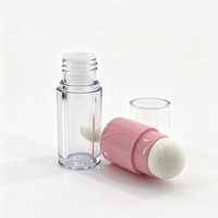 Flacon vide personnalisé avec logo, 3 ml, transparent, carré, à bouchon à vis, pour brillant à lèvres, en plastique premium, pour cosmétiques liquides et rouges à lèvres
