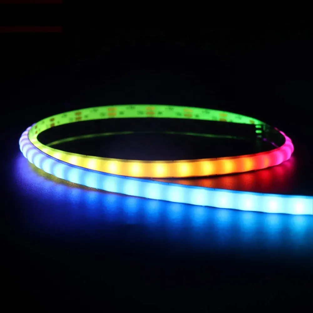 RGBIC Addressable Strips Rainbow Dream Color Smart RGB Flexible COB LED Strip Light Slim 5mm DC 5V 160LED