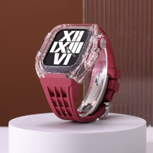 Correa de Goma CHARM para Reloj, Diseño Degradado Arcoíris, Correa y Caja de una Sola Pieza de 44/45 mm, Éxito de Ventas Transfronterizo, Venta Directa de Fábrica - Product Image 5