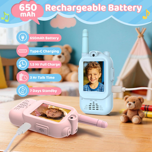 Nuevo Walkie Talkie Infantil con Diseño de Dibujos Animados, Pantalla HD, Resistente al Agua, Batería de 650 mAh, Alcance de Menos de 1.5 km - Product Image 4