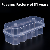 Boîte de rangement modulaire à 10 compartiments pour flacons de 5 ml, en PP transparent de haute qualité, antichoc, sans BPA, compatible réfrigérateur, avec fermeture à clip, personnalisable OEM, en gros
