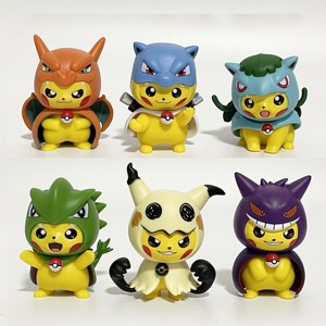 Figurines d'Action Pokemoned COS Squirtle Bulbasaur Charmander Psyduck Pikachus Jouets Vente en Gros - Product Image 2