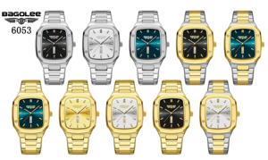 Men's Dual-calendar Square <b>Watches</b> Business <b>Rectangular</b> Dial Waterproof Quartz <b>Watch</b> Steel Strap Week Calendar Wristwatches - Product Image 6