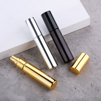 SUMEEAR Flacon de parfum portable en verre UV 10 ml, rechargeable, avec pulvérisateur à pompe, rond, vide, pour cosmétiques, sérigraphié, avec diffuseur à bâtonnets