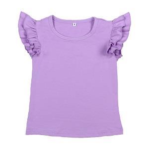 Camisetas de Verano para Bebés y Niñas Pequeñas, Estilo Boutique, Color Sólido, con Volantes, Sin Pedido Mínimo, Listas para Enviar - Product Image 5