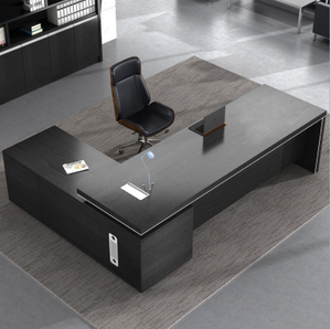 लक्जरी कार्यालय की मेज कार्यकारी डेस्क लकड़ी एल आकार के लिए कंप्यूटर कार्यालय डेस्क टेबल कार्यालय फर्नीचर - Product Image 5