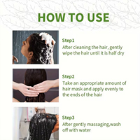 Crème capillaire à la menthe et au romarin 60g, infusée à l'huile de ricin noire, formule concentrée à la biotine, nourrit les cheveux secs et abîmés, renforce les cheveux