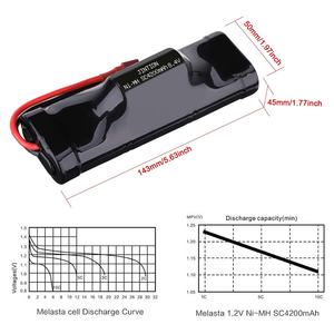 SC 4200mah <span class=keywords><strong>8.4v</strong></span> 배터리 NiMH 배터리 팩 NiMH 배터리 대부분의 1/10 규모 RC 자동차 트럭 보트 Traxas LOSI 관련 HPI Kyosho - Product Image 3