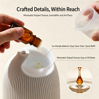 Diffuseur d'huiles essentielles aromatiques mini 80 ml personnalisé avec logo, humidificateur de bureau à brume froide avec lumière chaude et arrêt automatique, vente en gros