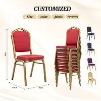Vente Chaude Chaises de Banquet Métal Rouge pour Salon, Meuble Polyvalent pour Hôtels, Mariages, Repas en Plein Air, Utilisation Scolaire et Entrée