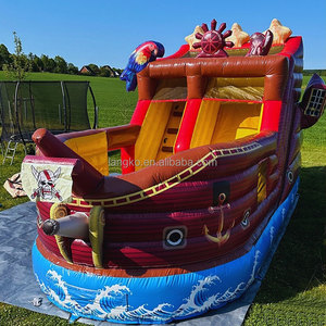 Château gonflable commercial Langko Pirate Ship Piratenschiff pour bébés Hupfburg - Product Image 1