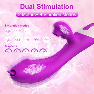 Vibrateur 2 en 1 pour femme Machine à lécher Stimulateur de <span class=keywords><strong>clitoris</strong></span> Point G Puissant <span class=keywords><strong>Vibro</strong></span> Dildo Wand Female Clit Sucker Adult Sex Toys - Product Image 3