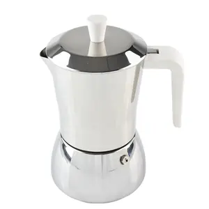Cafeteira de aço inoxidável, máquina de café expresso de alta qualidade