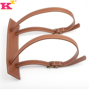 Sabuk dengan pegangan tali pembawa selimut kulit PU awet tempat selimut bisa disesuaikan karpet piknik tali tikar Yoga - Product Image 6