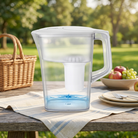 Carafe filtrante à eau alcaline 3,8 L avec filtre à charbon actif, réduit le calcaire et le chlore, purificateur d'eau sans BPA, prix usine, certifié NSF