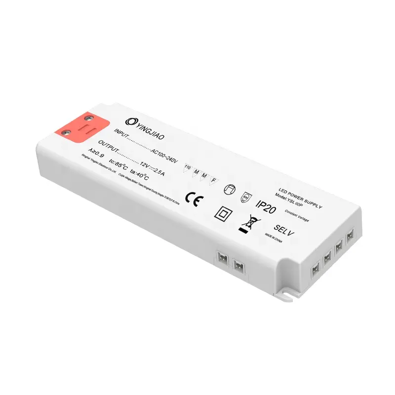 Ultra-sottile HA CONDOTTO L'illuminazione di Striscia di Commutazione di Alimentazione Output Multi SEI Integrato Dupont HA CONDOTTO il Driver DC 12V 24V 30W