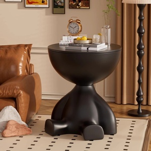 Simple en plastique grand ménage salon canapé Table <span class=keywords><strong>d</strong></span>'appoint multifonction petit support de rangement Table basse mobile Style crème - Product Image 2