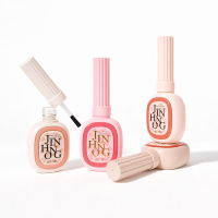 Flacon vide de vernis à ongles de 15 ml, à bouchon arrondi, pour cosmétiques, gel UV, emballage en verre