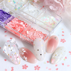 Lentejuelas <span class=keywords><strong>de</strong></span> Plástico para Decoración <span class=keywords><strong>de</strong></span> <span class=keywords><strong>Uñas</strong></span>, Estilo Bonito con Flores <span class=keywords><strong>de</strong></span> <span class=keywords><strong>Cerezo</strong></span>, 3mm, Blanco y Rosa Brillante, Diseño 3D <span class=keywords><strong>de</strong></span> Flores - Product Image 3