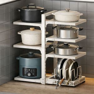 Sea Shark Pot Rack 5-Tier Carbon Steel <b>Kitchen</b> <b>Storage</b> Rack For Cookware Countertop Organizer - Product Image 2