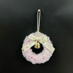 50cm <b>Large</b> Foam Christmas Wreath with <b>Bow</b> Pink Outdoor Wreath with Lights - Product Image 5