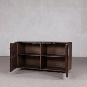 Mueble para TV Multifuncional de Madera Sólida Estilo Wabi-Sabi, Ecológico y Hecho a Mano, para Sala de Estar o como Mesa de Noche, Marca <span class=keywords><strong>Carmen</strong></span> Home - Product Image 5