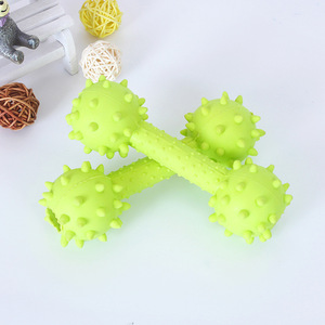 TPR Dog Chew Toy <b>Dumbbell</b> 80g 14cm Durable Dental Cleaning Pet Supplies - Product Image 4