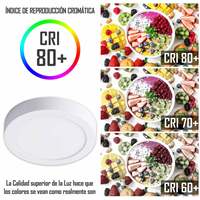 Lámpara de Techo LED SMD de Superficie Hybec, 20W, 1600lm, Ra80, Garantía de 2 Años, Redonda, Blanca, Downlight para Sala de Estar, Minimalista, de Aluminio