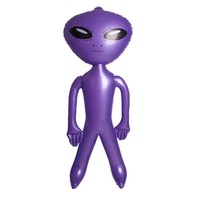 Vente en gros 45cm PVC Vert Violet Bleu Gonflable Extraterrestres Enfants Extérieur Halloween Explosion décorations extraterrestres Jouet Gonflable en Vrac