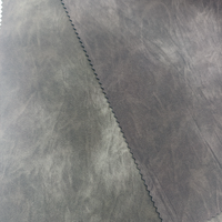 Tissu en cuir PU avec effet délavé, résistant à l'abrasion, pour vêtements et accessoires