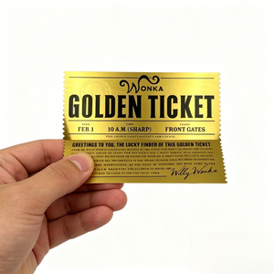 Oferta Especial: Tarjeta Dorada Richard Chocolate <span class=keywords><strong>Wanka</strong></span>, Recuerdo de Película Animada, Billete de Plástico con Lámina Dorada para Colección - Product Image 5