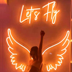 Cosun hello splendida decorazione dell'insegna al neon ha condotto la luce della lettera, insegna al neon delle ali al neon, ali d'angelo al neon - Product Image 1