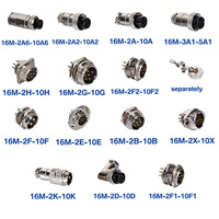 GX12 GX16 GX20 Connecteur de prise de courant aviation 2-12 broches Connecteur de câble électrique avec courant nominal 5A et contacts en cuivre