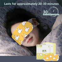Masque oculaire relaxant auto-chauffant en coton à prix de gros, hydratant, anti-rides et anti-cernes pour un sommeil réparateur