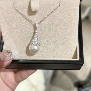 Collar de Plata de Ley S925 con Colgante de Corazón, Estilo Dulce y Animado, Cadena de Clavícula de Alta Gama, Estilo Hada, Lujo Ligero con Perlas de Vitalidad - Product Image 5