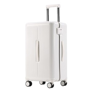 Sturdy Durable Lightweight Carry On Suitcase 20 Inch Zippered <b>With</b> <b>Lock</b> Unisex Leisure Travel Spinner <b>Wheels</b> Matcha Green White - Product Image 5