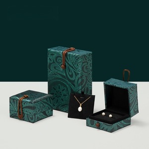 Caja de Jade y Jadeíta Personalizada con Patrón de Brocado Bordado, Caja de Joyería, Caja de Regalo - Product Image 4