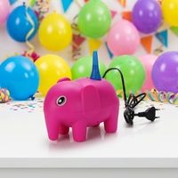 Pompe à air électrique portable automatique en forme d'éléphant mignon pour ballons en latex et en aluminium, idéale pour les fêtes, mariages et anniversaires